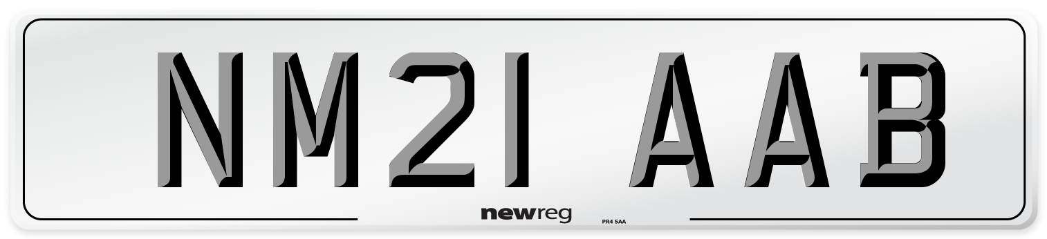 NM21 AAB Number Plate from New Reg